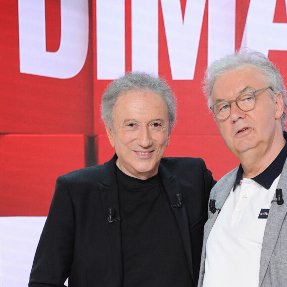 Exclusif - Michel Drucker et Dominique Besnehard - Enregistrement de l'émission Vivement dimanche au studio Gabriel, presentée par Michel Drucker . Diffusion sur France 3 le 10/09/2023. le 1er septembre 2023. © Guillaume Gaffiot/Bestimage