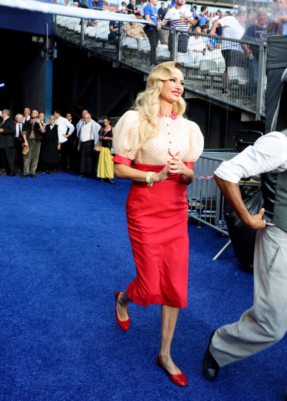 La fillette a fêté ses 5 ans
Adriana Karembeu - Cérémonie d'ouverture de la Coupe du Monde de Rugby France 2023 avant le match de la Poule A entre la France et la Nouvelle-Zélande au Stade de France à Saint-Denis le 8 septembre 2023. © Dominique Jacovides/Bestimage 