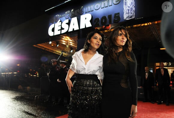 Leïla Bekhti et Géraldine Nakache - Arrivées et sorties de la 40ème cérémonie des César au théâtre du Châtelet à Paris. Le 20 février 2015 
