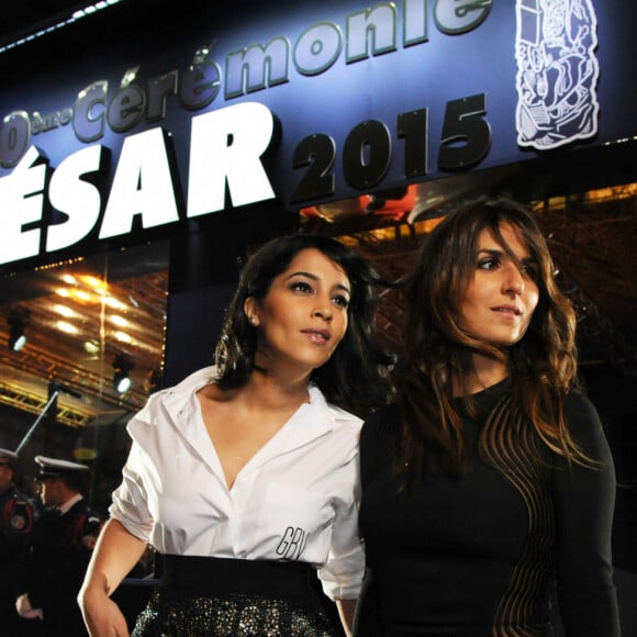 Leïla Bekhti et Géraldine Nakache - Arrivées et sorties de la 40ème cérémonie des César au théâtre du Châtelet à Paris. Le 20 février 2015 