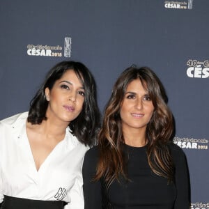 Leïla Bekhti et Géraldine Nakache - Photocall de la 40ème cérémonie des César au théâtre du Châtelet à Paris. Le 20 février 2015 