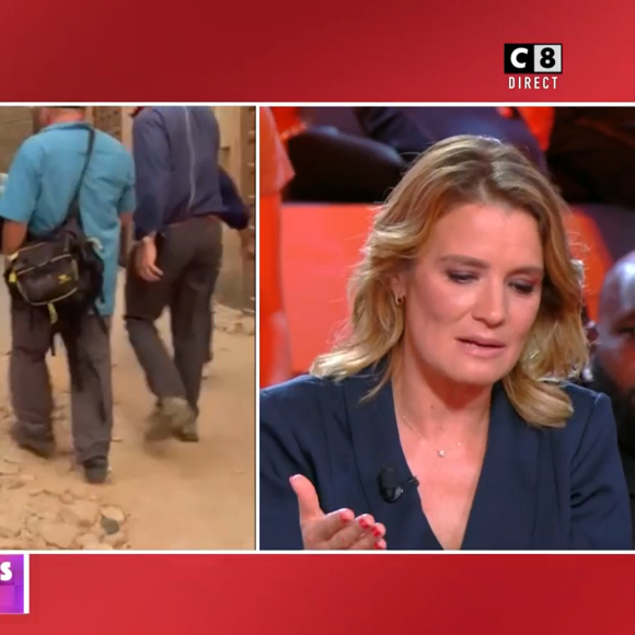 Pascale de la Tour du Pin réagit au séisme au Maroc dans "TPMP", le lundi 11 septembre 2023.