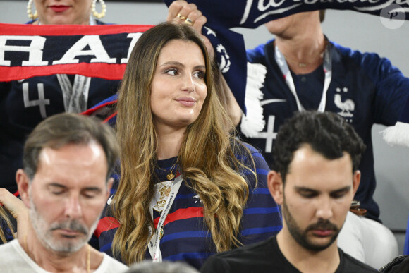 Marine Lloris - femme d'Hugo Lloris en tribunes lors du match du groupe D opposant la France au Danemark lors de la coupe du Monde au stade 974 à Doha au Qatar, le 26 novembre 2022. © Jean-Baptiste Autissier/Panoramic/Bestimage