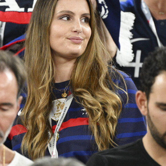 Marine Lloris - femme d'Hugo Lloris en tribunes lors du match du groupe D opposant la France au Danemark lors de la coupe du Monde au stade 974 à Doha au Qatar, le 26 novembre 2022. © Jean-Baptiste Autissier/Panoramic/Bestimage