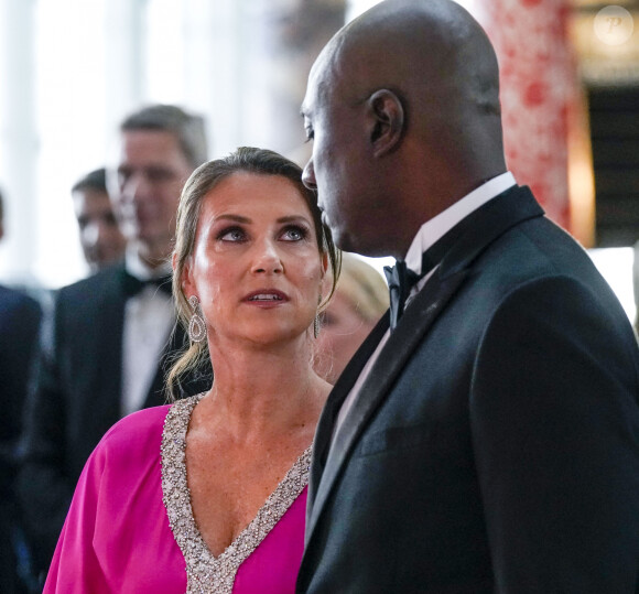 La princesse Martha Louise de Norvège et son fiancé Durek Verrett - La princesse Ingrid Alexandra de Norvège fête ses 18 ans lors d'un dîner de gala offert par le gouvernement à la bibliothèque nationale de Oslo le 16 juin 2022. © Lise Ã...Serud/NTB Scanpix via ZUMA Press / Bestimage 