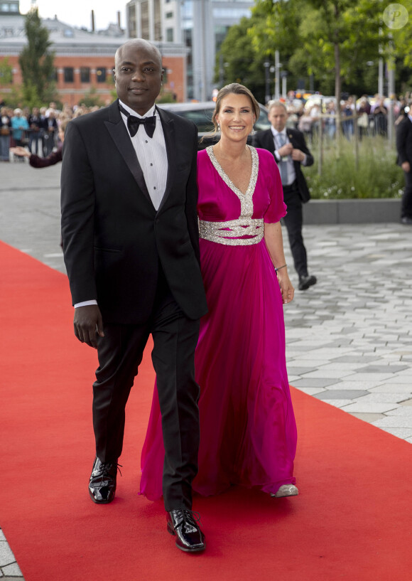 La princesse Martha Louise de Norvège avec son fiancé Durek Verrett - La princesse Ingrid Alexandra de Norvège fête ses 18 ans lors d'un dîner de gala offert par le gouvernement à la bibliothèque nationale de Oslo le 16 juin 2022.