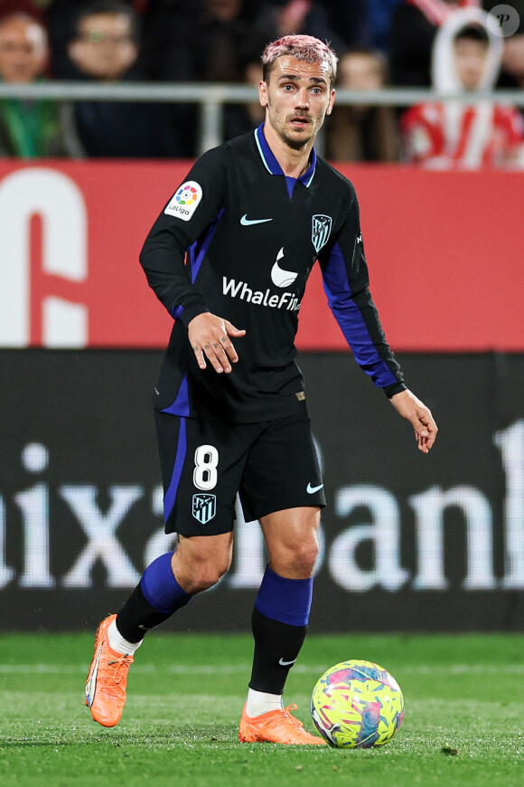 Antoine Griezmann de l'Atletico de Madrid lors du match de la Liga Santander opposant le FC de Gérone à l'Atletico de Madrid à l'Estadio Municipal Montilivi de Gérone, Espagne, 13 mars 2023. L'Atletico a agagné 1-0.. © David Ramirez/DAX/Zuma Press/Bestimage