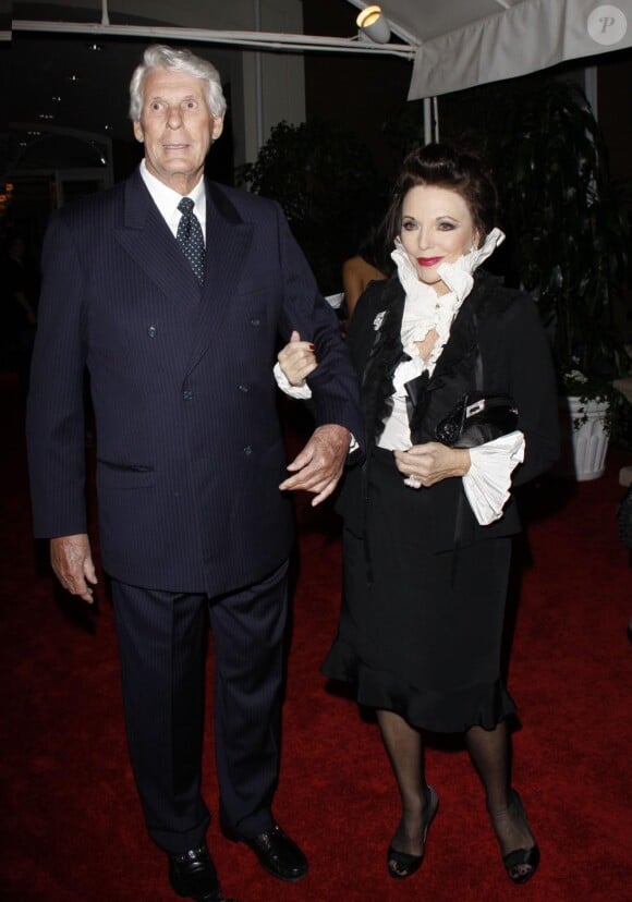Joan Collins, vendredi 5 mars à l'hôtel Four Seasons de Beverly Hills, à l'occasion de la soirée des pré-Oscars.