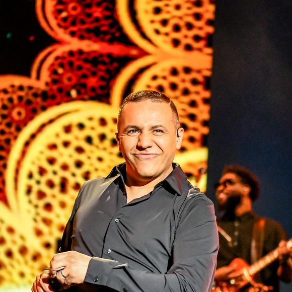 Exclusif - Sur scène le chanteur Faudel - "Africa , le Grand Concert" diffusé le 29 juillet sur France 2 à 21:05 mettra à l'honneur, depuis Montpellier, les artistes qui ont l'Afrique en commun. Un rendez-vous pour un voyage musical inédit. Sur La Promenade du Peyrou à Montpellier, tous ces artistes partageront la scène pour célébrer la richesse et la diversité des rythmes africains et de leurs influences. Un spectacle réalisé par Gérard.Pullicino © Jean-René Santini / Bestimage 