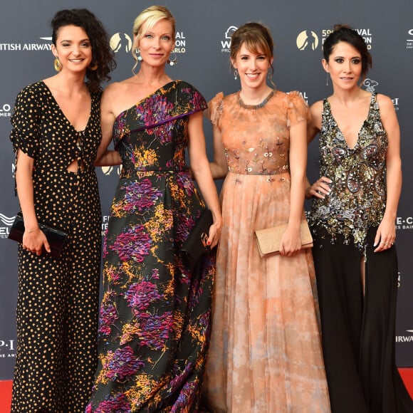 Pauline Bression, Rebecca Hampton, Lea Francois et Fabienne Carat à la 59ème édition du festival de télévision de Monte Carlo au Grimaldi forum à Monaco le 14 juin 2019. © Bruno Bebert / Bestimage 