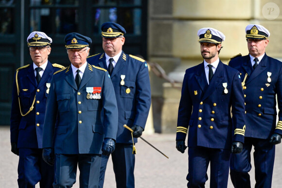 Le roi Carl XVI Gustav de Suède et le prince Carl Philip de Suède - Célébrations du jubilé d'or d'accession au trône du roi Carl XVI Gustav de Suède, le 15 septembre 2023. 