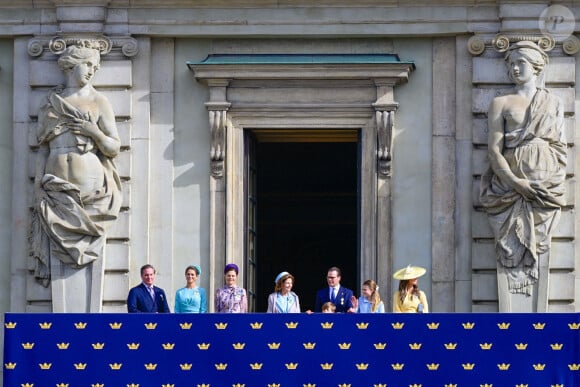 Christopher O'Neill (Chris O'Neill), sa femme La princesse Madeleine de Suède, La princesse Victoria de Suède, La reine Silvia de Suède, Le prince Oscar de Suède, Le prince Daniel de Suède, La princesse Estelle de Suède, La princesse Sofia (Hellqvist) de Suède - Célébrations du jubilé d'or d'accession au trône du roi Carl XVI Gustav de Suède, le 15 septembre 2023. 