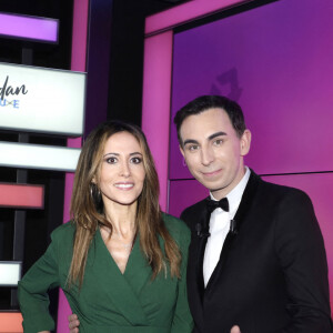 Exclusif - Fabienne Carat - Jordan de Luxe pose avec ses invités de l'émission "Chez Jordan de Luxe" à Paris le le 11 septembre 2023. © Cédric Perrin / Bestimage