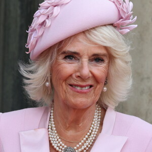 Camilla Parker Bowles, reine consort d'Angleterre - Le roi et la reine d'Angleterre reçus au palais de l'Elysée à Paris par E.Macron et sa femme, à l'occasion de leur visite officielle de 3 jours en France. Le 20 septembre 2023 © Moreau-Jacovides / Bestimage 