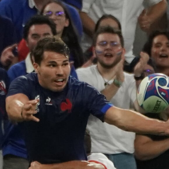 Antoine Dupont (France) - Coupe du Monde de Rugby France 2023 du match de Poule A entre la France et la Namibie (96-0) au stade Velodrome à Marseille le 21 septembre 2023. 