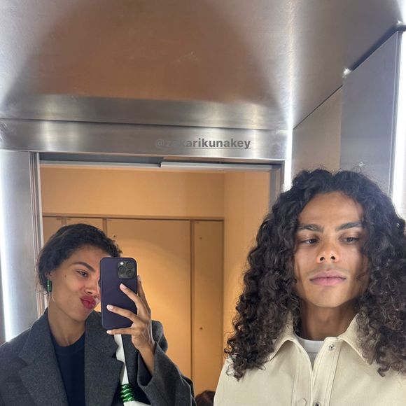 Tina Kunakey avec son frère Zakari sur Instagram, le 24 septembre 2023.