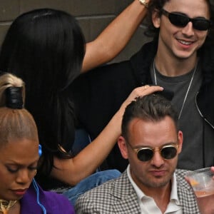 Le 10 septembre 2023, les tourtereaux ont accepté de faire une apparition officielle.
Kylie Jenner et son compagnon Timothée Chalamet - Finale masculine opposant Novak Djokovic à Daniil Medvedev lors de l'US Open au stade Arthur Ashe. New York, le 10 septembre 2023.