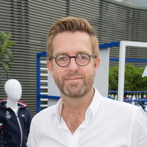 Exclusif - Alexandre Delpérier - Présentation de la nouvelle collection Lacoste Kids Automne Hiver 2016/17 et de la collection jeux Olympiques à Paris le 8 juin 2016.