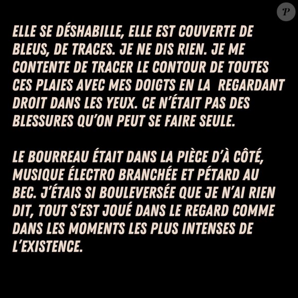 Jusqu'au jour où elle fera sa dernière visite à domicile, et remarquera des contusions sur le corps de sa patiente.
Anna Roy sur Instagram.