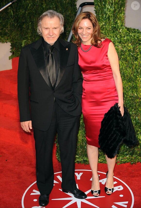 Harvey Keitel et son épouse Daphna Kastner à la fête pour les Oscars organisée par le magazine Vanity Fair le 7 mars 2010