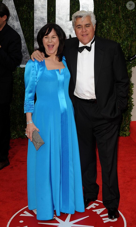 Jay Leno et sa femme à la fête pour les Oscars organisée par le magazine Vanity Fair le 7 mars 2010