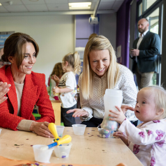 Catherine (Kate) Middleton, princesse de Galles se rend au centre éducatif Orchards de Milton Regis à Sittingbourne le 27 septembre 2023. 