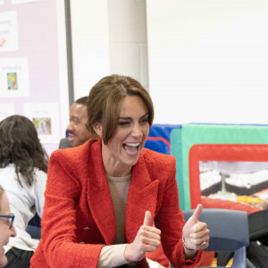 Catherine (Kate) Middleton, princesse de Galles se rend au centre éducatif Orchards de Milton Regis à Sittingbourne le 27 septembre 2023. 