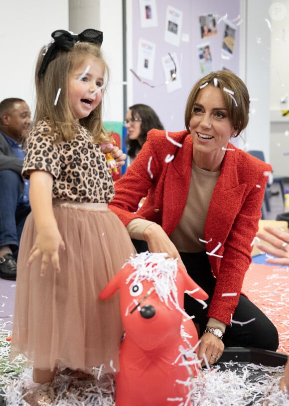 Catherine (Kate) Middleton, princesse de Galles se rend au centre éducatif Orchards de Milton Regis à Sittingbourne le 27 septembre 2023. 