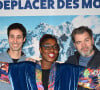 Stéphane Cazes, Claudia Tagbo et Clovis Cornillac - Avant-Première du film "Les Têtes givrées" à 'UGC Bercy à Paris le 5 février 2023. © Guirec Coadic / Bestimage 