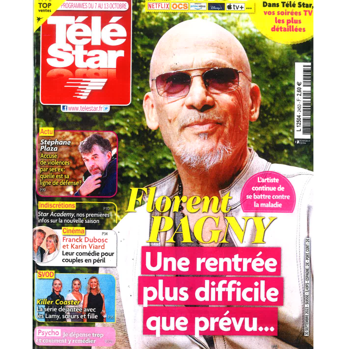 Photo : Florent Pagny en couverture de Télé 7 Jours, le 21 aout 2023. -  Purepeople