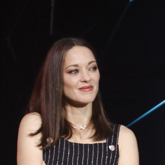 Marion Cotillard - J.Gray reçoit des mains de M.Cotillard l'étoile d'or à l'occasion de l'hommage qui lui est rendu lors du 19ème Festival International du Film de Marrakech le 12 novembre 2022. Soirée en hommage au réalisateur américain J.Gray. © Denis Guignebourg / Bestimage 