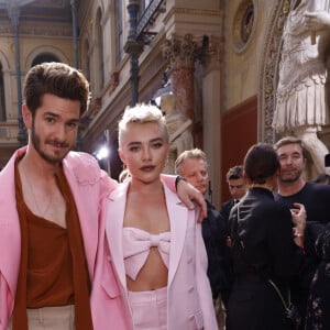 Andrew Garfield et Florence Pugh - Les célébrités assistent au défilé Valentino "Collection Prêt-à-Porter Printemps/Eté 2024" lors de la Fashion Week de Paris (PFW), le 1er octobre 2023. 