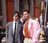 Il a retrouvé l'acteur britannique Andrew Garfield, sexy en rose ! 
Penn Badgley et Andrew Garfield - Les célébrités assistent au défilé Valentino "Collection Prêt-à-Porter Printemps/Eté 2024" lors de la Fashion Week de Paris (PFW), le 1er octobre 2023. 