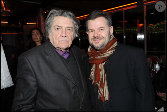Jean-Pierre Mocky et Eric Naulleau lors du lancement de la première édition de La Nuit des femmes à Paris le 7 mars 2010