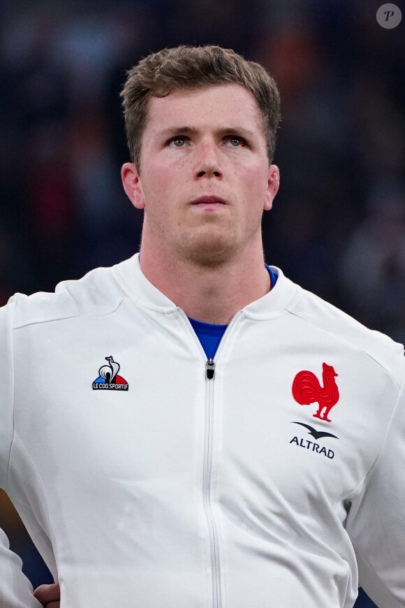 Thibaud Flament (France) - Equipe de France - Le XV de France bat le Springboks (30-26) pour leur deuxième test-match automnal au stade Vélodrome à Marseille, France, le 12 novembre 2022. © Norbert Scanella/Panoramic/Bestimage