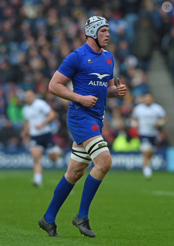 Thibaud Flament - Le XV de France a battu l'Ecosse (36-17) lors du tournoi des Six Nations à Edimbourg. Le 26 février 2022.