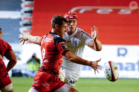 Baptiste Serin (RC Toulon) - Thibaud Flament (Toulouse) - Match de rugby "RC Toulon vs Toulouse" à Toulon - Top 14. Le 8 mai 2021 Norbert Scanella / Panoramic / Bestimage