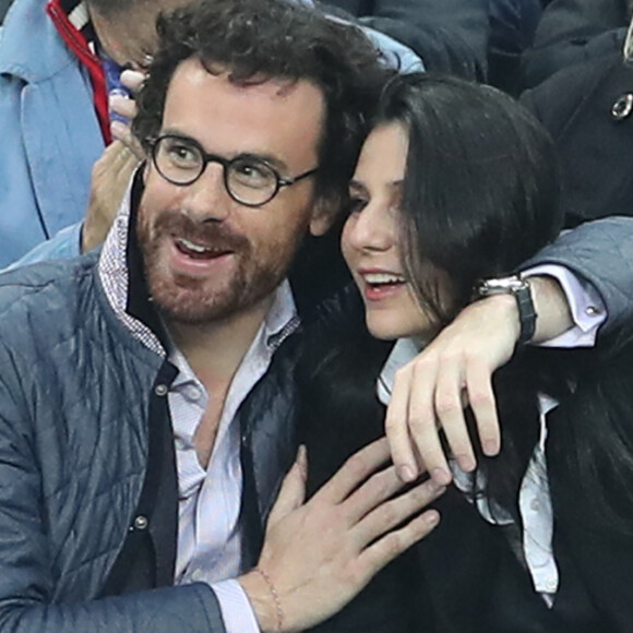 Marie Drucker et son compagnon Mathias Vicherat lors du match du quart de finale de l'UEFA Euro 2016 France-Islande au Stade de France à Saint-Denis, France le 3 juillet 2016. © Cyril Moreau/Bestimage 