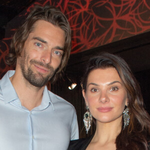 Exclusif - Le nageur Camille Lacourt et sa compagne Alice Detollenaere lors de la soirée de gala de l'Institut Rafaël, maison de l'après Cancer, au Pavillon Gabriel à Paris le 13 décembre 2021. © Erez Lichtfeld / Bestimage