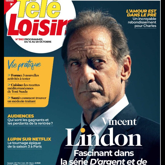 Retrouvez l'interview de Vincent Lindon dans le magazine "Télé Loisirs", n°1963 du 9 octobre 2023.