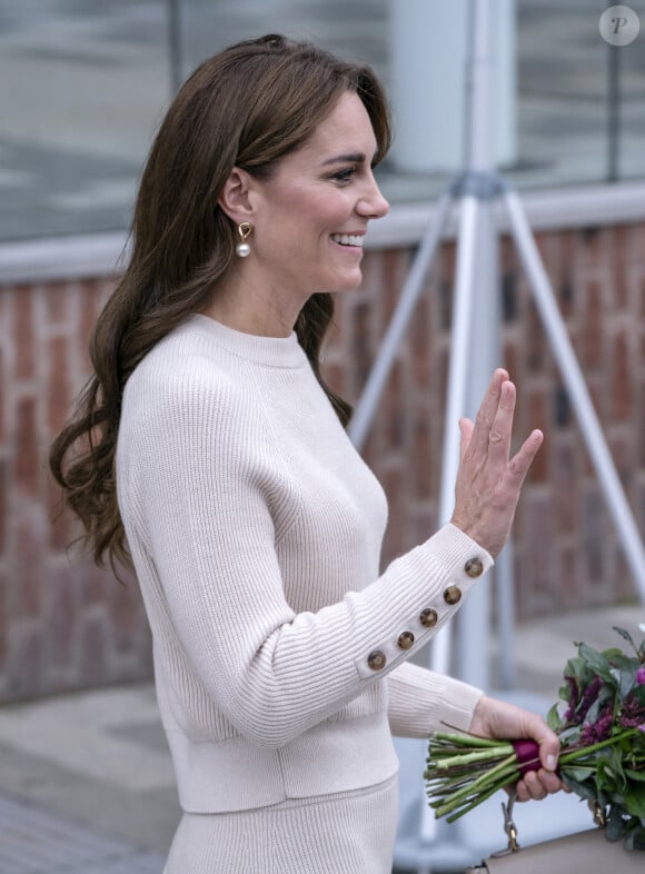 Catherine (Kate) Middleton, princesse de Galles, quitte l'université de Nottingham dans le cadre de la Journée mondiale de la santé, le 11 octobre 2023. 