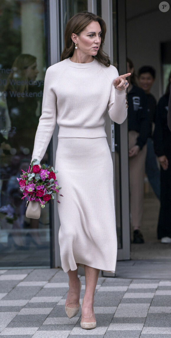 Catherine (Kate) Middleton, princesse de Galles, quitte l'université de Nottingham dans le cadre de la Journée mondiale de la santé, le 11 octobre 2023. 