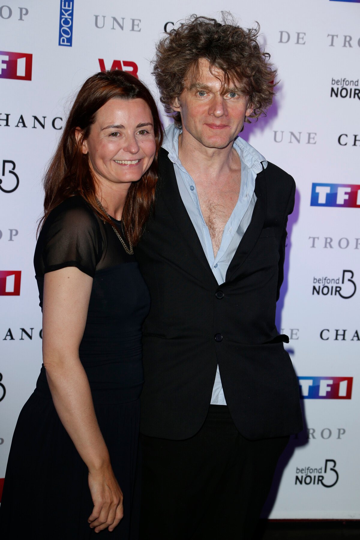 Photo : Avec lui, elle a eu deux enfants Christelle Reboul et Nicolas Vaude  - Avant-première du film Une chance de trop au cinéma Gaumont Marignan à  Paris, le 24 juin 2015. - Purepeople