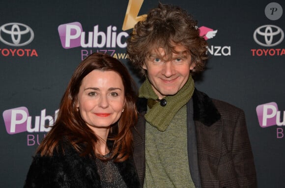 Christelle Reboul et Nicolas Vaude Soirée "Public Buzz Awards 2015" au Showcase à Paris le 1er avril 2015.
