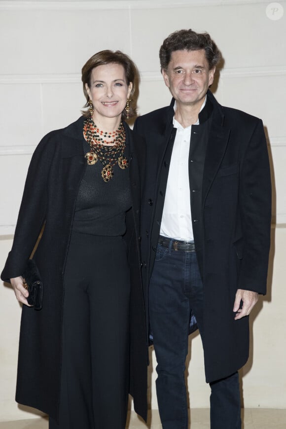 Carole Bouquet et son compagnon Philippe Sereys de Rothschild - Photocall lors du deuxième défilé Chanel "Métiers d'Art" au Ritz à Paris, France, le 6 décembre 2016. © Olivier Borde/Bestimage 