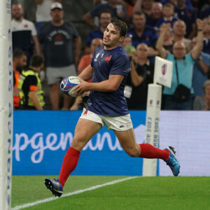 Essais - Antoine Dupont (France) - Coupe du Monde de Rugby France 2023 du match de Poule A entre la France et la Namibie (96-0) au stade Velodrome à Marseille le 21 septembre 2023. 