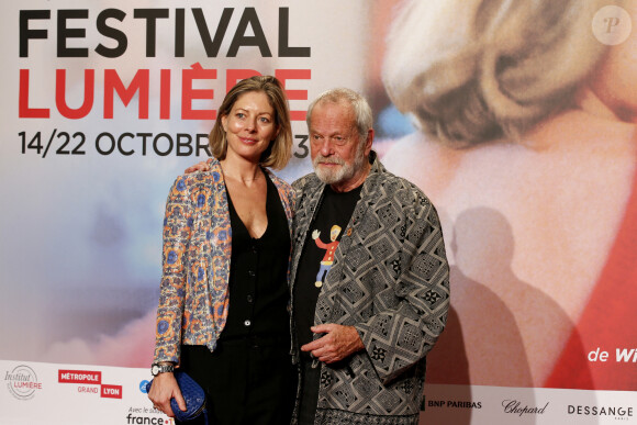 Terry Gilliam et sa fille Amy Gilliam - Cérémonie d'ouverture de la 15e édition du Festival du film Lumière à Lyon. Le 14 octobre 2023. © Pascal Fayolle / Bestimage