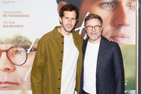 Victor Belmondo, Guillaume de Tonquédec - Avant-première du film "Arrête avec tes mensonges" au cinéma UGC Danton à Paris, France, le 21 février 2023. © Christophe Clovis / Bestimage 