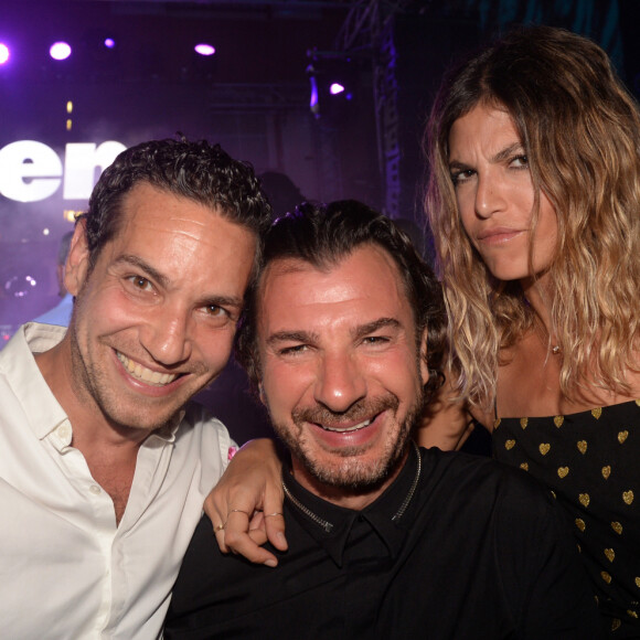 Exclusif - Benjamin Morgaine, Michaël Youn et sa compagne Isabelle Funaro - Soirée de la Summer Party des 50 ans du Byblos et des Caves du Roy à Saint-Tropez le 23 juillet 2017. © Rachid Bellak/Bestimage 