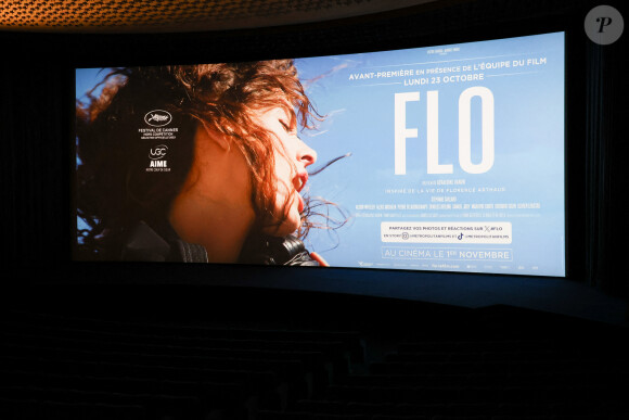 Avant-première du film "Flo" à l'UGC Normandie à Paris le 23 octobre 2023. Flo, le film de G. Danon, est un biopic qui relate l'histoire extraordinaire de Florence Arthaud, navigatrice légendaire surnommée "la petite fiancée de l'Atlantique". Elle a défendu sa liberté et réalisé ses rêves malgré les obstacles. Le film est attendu en salle le 1er novembre 2023. © Coadic Guirec / Bestimage